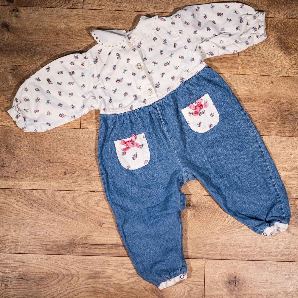Vintage Celebrity Kids 24M Floral Romper